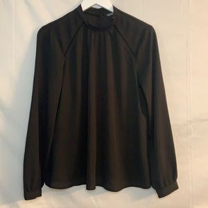 Express Black Mock Neck Blouse.